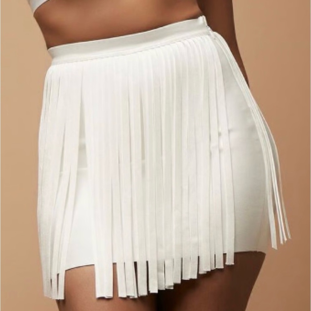 Herve Leger x Forever 21 white skirt
